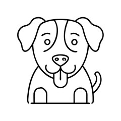 dog icon, dog line art - simple line art of dog, perfect for dog logos and icons