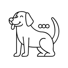 dog icon, dog line art - simple line art of dog, perfect for dog logos and icons