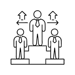 leadership icon, leadership line art - simple line art of leadership, perfect for leadership logos and icons