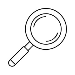 magnifying glass icon, magnifying glass line art - simple line art of magnifying glass, perfect for magnifying glass logos and icons