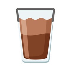  Rich Chocolate Milk Served in a Glass