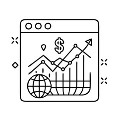 Obraz premium market cap icon, market cap line art - simple line art of market cap, perfect for market cap logos and icons