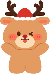 Cute Christmas Reindeer - Cheerful Reindeer
