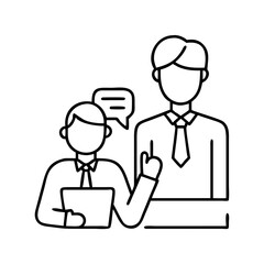 mentor icon, mentor line art - simple line art of mentor, perfect for mentor logos and icons