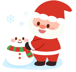 Cute Christmas Santa - Snowman