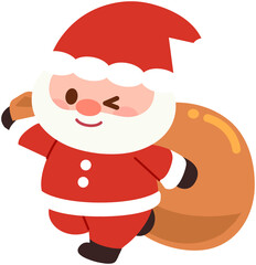Cute Christmas Santa - Gift Bag