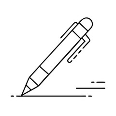 Fototapeta premium pen icon, pen line art - simple line art of pen, perfect for pen logos and icons