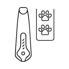 pet nail file icon, pet nail file line art - simple line art of pet nail file, perfect for pet nail file logos and icons