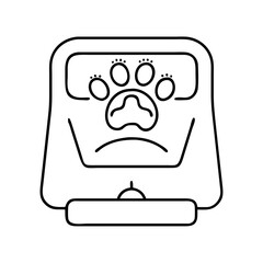 pet weight scale icon, pet weight scale line art - simple line art of pet weight scale, perfect for pet weight scale logos and icons
