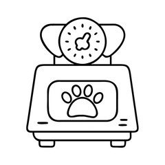 pet weight scale icon, pet weight scale line art - simple line art of pet weight scale, perfect for pet weight scale logos and icons