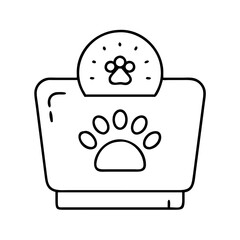 pet weight scale icon, pet weight scale line art - simple line art of pet weight scale, perfect for pet weight scale logos and icons