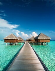 Fototapeta premium Maldives islands, luxury travel resort, Indian Ocean