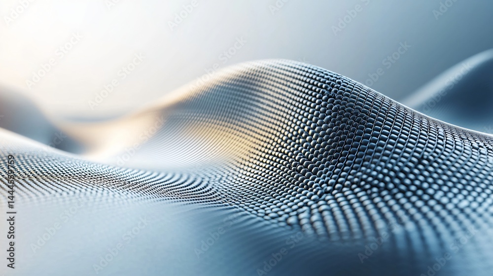 Poster soft blue and white abstract background featuring geodesic patterns creating a calm and serene visua