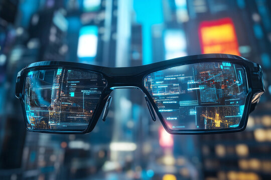 Smart Glasses with Futuristic Augmented Reality Interface