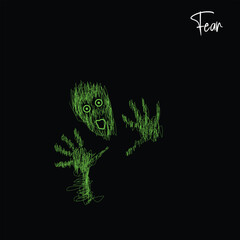Expressing Fear A Hand-Drawn Visualization of Terror, Fear in the Dark