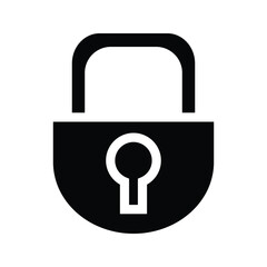 a padlock icon isolated on a white background. with a simple style