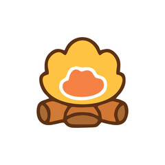 fire funny vector illustration
