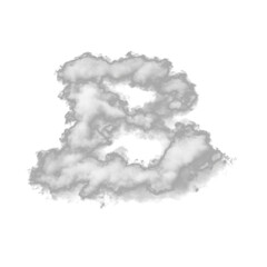 Cumulus Cloud Letter B Overlay - Dreamy Text Effect for Ethereal Designs. Perfect for Whimsical, Creative and Fantasy Projects. Compatible with Most Editing Software.  
