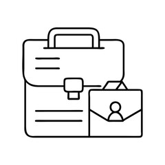 Obraz premium portfolio icon, portfolio line art - simple line art of portfolio, perfect for portfolio logos and icons
