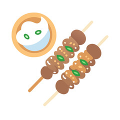  Grilled Lamb Kebabs with Creamy Yogurt Sauce