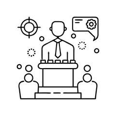 public service icon, public service line art - simple line art of public service, perfect for public service logos and icons