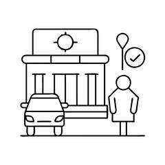 public service icon, public service line art - simple line art of public service, perfect for public service logos and icons
