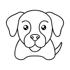 puppy icon, puppy line art - simple line art of puppy, perfect for puppy logos and icons