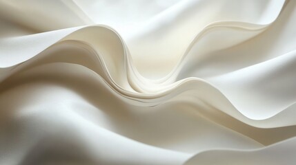 Obraz premium Close-up view of elegant, flowing white fabric folds.