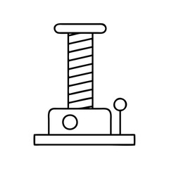 scratching post icon, scratching post line art - simple line art of scratching post, perfect for scratching post logos and icons