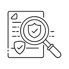 security inspection icon, security inspection line art - simple line art of security inspection, perfect for security inspection logos and icons
