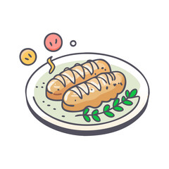  Illustration of Tenderloin with Garlic Sauce