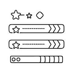 skill progress bar icon, skill progress bar line art - simple line art of skill progress bar, perfect for skill progress bar logos and icons