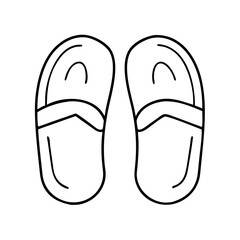 slippers icon, slippers line art - simple line art of slippers, perfect for slippers logos and icons