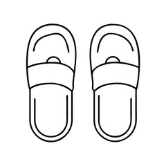 slippers icon, slippers line art - simple line art of slippers, perfect for slippers logos and icons