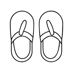 slippers icon, slippers line art - simple line art of slippers, perfect for slippers logos and icons