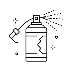 spray paint icon, spray paint line art - simple line art of spray paint, perfect for spray paint logos and icons