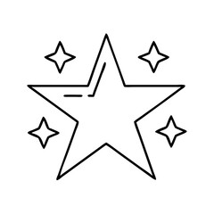 star icon, star line art - simple line art of star, perfect for star logos and icons