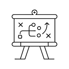 strategy board icon, strategy board line art - simple line art of strategy board, perfect for strategy board logos and icons