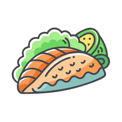  Illustration of Salmon Tacos with Avocado