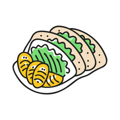  Illustration of Salmon Tacos with Verde