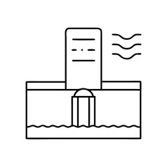 water access icon, water access line art - simple line art of water access, perfect for water access logos and icons