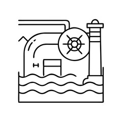 water access icon, water access line art - simple line art of water access, perfect for water access logos and icons