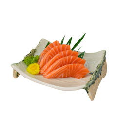 fresh salmon on a plate