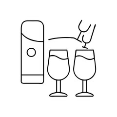 welcome drink icon, welcome drink line art - simple line art of welcome drink, perfect for welcome drink logos and icons