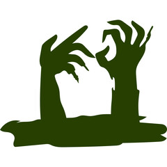 Obraz premium Halloween Zombie Silhouette