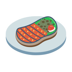  Fresh Grilled Steak with Chimichurri Salsa