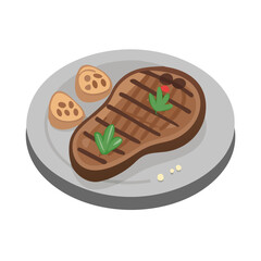  Tasty Grilled Steak with Mushroom Sauce