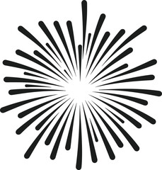 Obraz premium Independence Day Firework Silhouette Vector – USA Celebration Burst Design