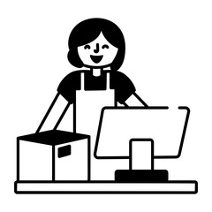 Sketchy style illustration of pickup counter   © Vectors Market