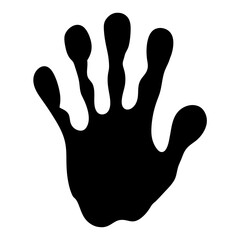 Black Handprint Graphic Design Element Simple Hand Silhouette Illustration Image